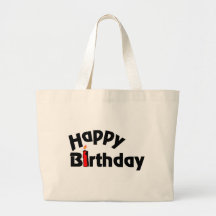 Gelukkige Verjaardag (Kaars) Canvas Tas