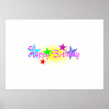 Gelukkige Verjaardag Print
