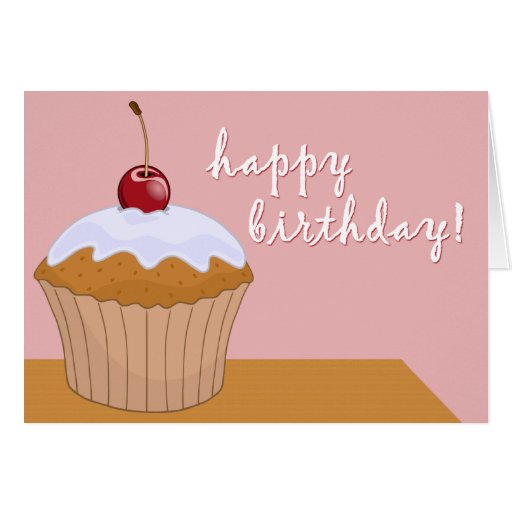 gelukkige verjaardag: reus cupcake: kaart