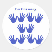 Gelukkige Verjaardag VIJFTIG! Ronde Sticker