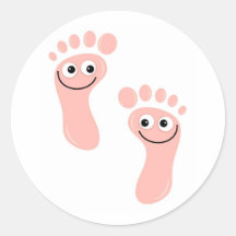 Gelukkige Voeten Ronde Sticker