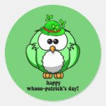 gelukkige whooo patricks dag sticker