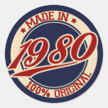 Gemaakt in 1980 stickers