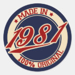 Gemaakt in 1981 stickers