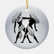 Gémeaux de zodiaque décoration de noël
