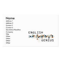Génie anglais modèles de cartes de visite