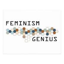 Génie du féminisme carte postale