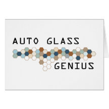 Génie en verre automatique carte de vœux