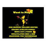 Geocaching… veulent jouer ? carte postale