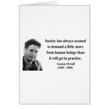 George Orwell Quote 8b Wenskaarten