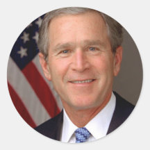 George W. Bush Ronde Stickers