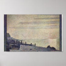Georges Seurat - la Seine chez Honfleurnight Posters