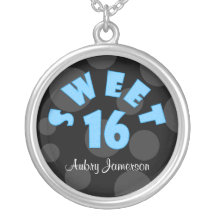 Gepersonaliseerd Blauw Zoet Ketting 16