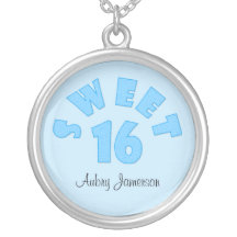 Gepersonaliseerd Blauw Zoet Ketting 16