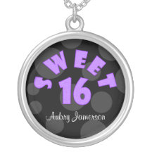 Gepersonaliseerd Paars Zoet Ketting 16