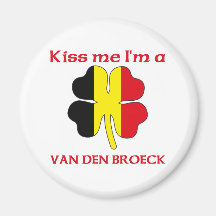 Gepersonaliseerde Belgisch kust me ik ben Van Den  Koelkast Magneetje