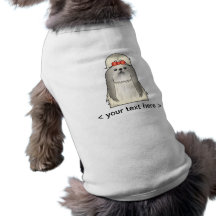 Gepersonaliseerde de Cartoon van Tzu van Shih Dieren Kleertjes