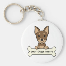 Gepersonaliseerde MiniatuurPinscher Sleutel Hangers