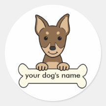 Gepersonaliseerde MiniatuurPinscher Stickers