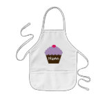 Gepersonaliseerde Paarse Schort Cupcake