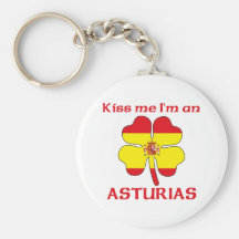 Gepersonaliseerde Spaans kust me ik ben Asturias Sleutelhanger