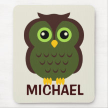 Gepersonaliseerde Uil Mousepad voor Kind Muis Mat
