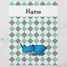 Gepersonaliseerde zwarte groene argyle van de naam folders