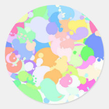 Geploeterde Verf Ronde Stickers