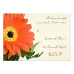 Gerber orange épousant RSVP Cartons D'invitation