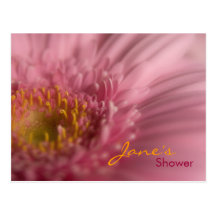 Gerbera rose • Carte postale nuptiale d'invitation