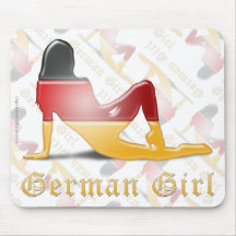 German Girl Flag Mousepad