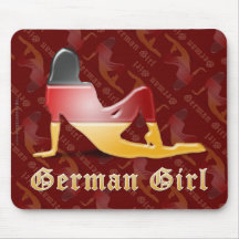 German Girl Flag Mousepads