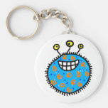 Germe bleu de bande dessinée porte-clefs