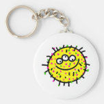 Germe jaune de bande dessinée porte-clefs