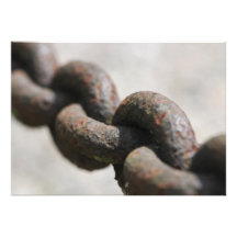 Geroeste ketting met grote verbindingen uitnodiging