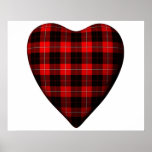 Geruite Schotse wollen stof Erskine van het Hart v Posters