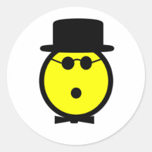 Geschokte Tophat Stickers