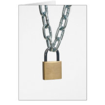Gesloten hangslot en ketting kaart