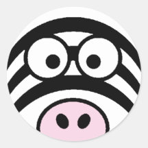 Gestreept Gezicht Stickers