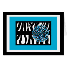 Gestreepte Strepen met Blauwe Chrysant Kaarten