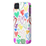 Getrokken Groen van de Harten van de Liefde Romaan iPhone 4 Case