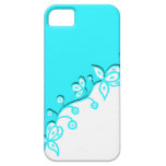Geval van de Telefoon van Aqua het Bloemen iPhone 5 Covers
