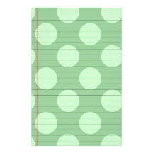 Gevoerde Dubbele Groene Stippen Briefpapier Ontwerp