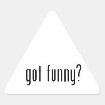 geworden grappig? driehoekvormige sticker