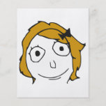 Gezicht Meme van de Woede van het Haar van de Blon Gepersonaliseerde Folder