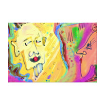 GEZICHTEN 112807 STRETCHED CANVAS PRINT