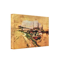 Giovanni Boldini - la Seine chez Bougival Impression Sur Toile