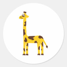 Giraf Ronde Sticker