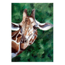 Girafe je suis vers le haut ici d'Artcard Modèles De Cartes De Visite