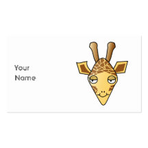 Girafe Modèles De Cartes De Visite